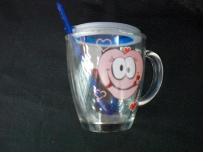 么砂玻璃帶小勺、帶蓋桃型杯 節日饋贈與廣告宣傳的精致之選